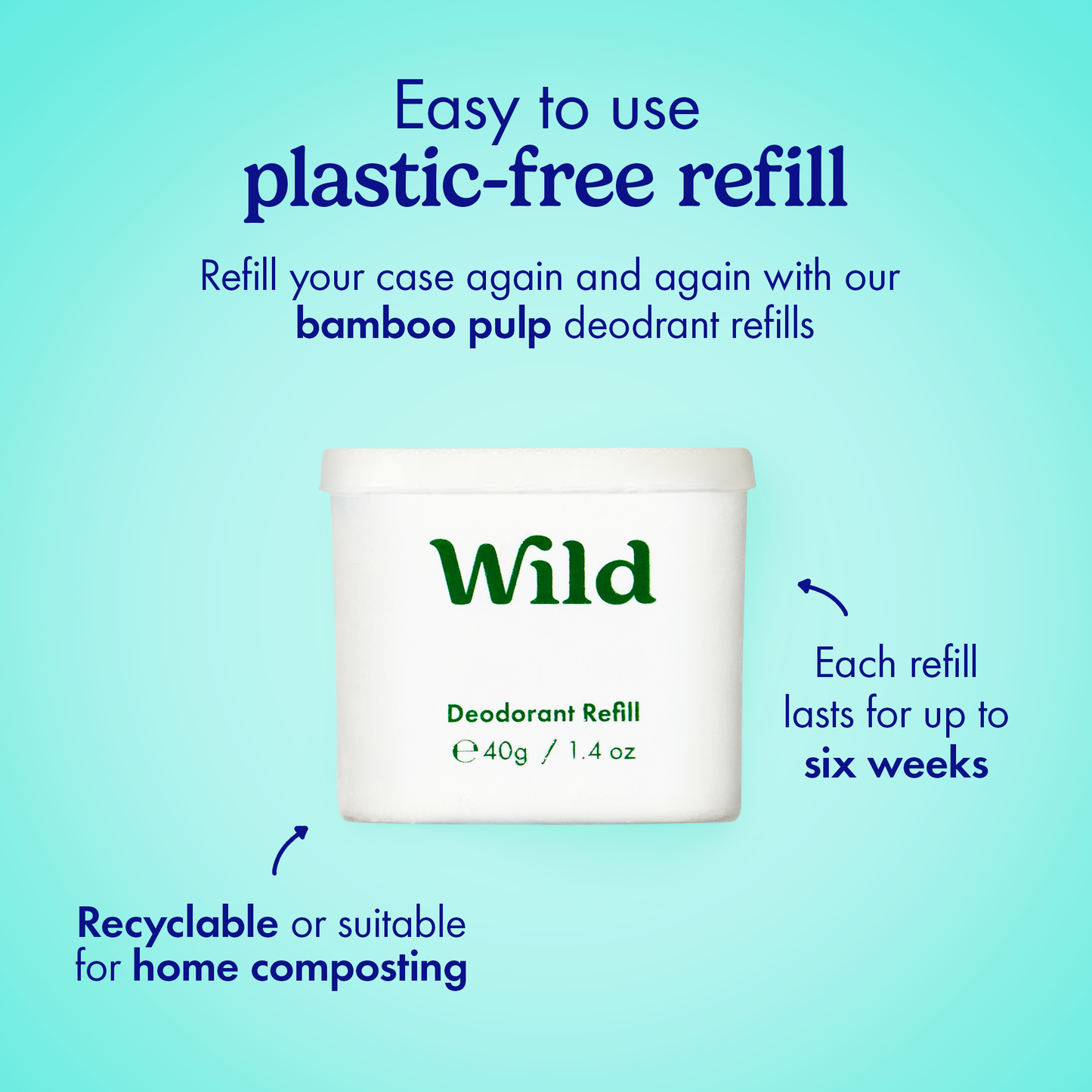 Wild Lemon, Basil & Blood Orange Deo Refill 40g